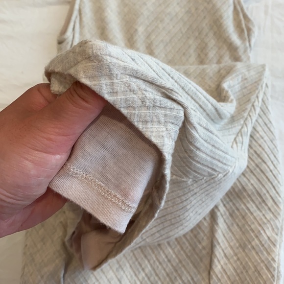 Oat/ tan midi length bodycon dress - Picture 2 of 3